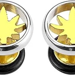 via mazzini 316L Surgical Steel Fake/Cheater Plug Barbell Stud Earrings For Men (ER1263)-picture-37