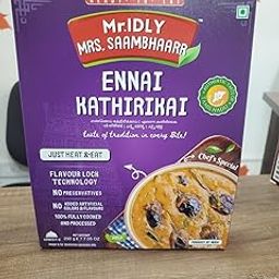 Mr.IDLY MRS. SAAMBHAARR Ennai Kathirikai – Authentic Tamil Nadu Style Brinjal Curry | Ready-to-Eat | No Preservatives | 100% Natural Ingredients | Mild Spice | 200g-image-91