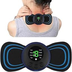 Butterfly Massager Machine for Pain Relief, Rechargeable Full Body TENS Massager with 8 Modes 19 Levels Wireless Vibration Machine for Shoulder Neck Arm Leg, Perfect for Men Women, Black-image-44