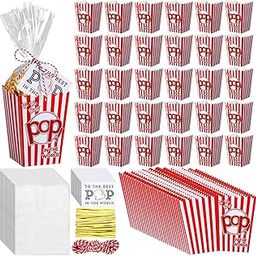 Teenyyou 30 Set Father's Day Popcorn Boxes Best Pop Ever Treat Bag Popcorn Gift Tag with String Funny Dad Gift for Father's Birthday Party-image-95
