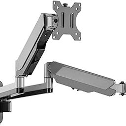 AVLT Dual 32" Monitor Wall Mount - Mounts Two 17.6 lbs Computer Monitors on 2 Full Motion Adjustable Arms - Organize Your Work Surface with Ergonomic Viewing Angle VESA Monitor Mount-picture-17