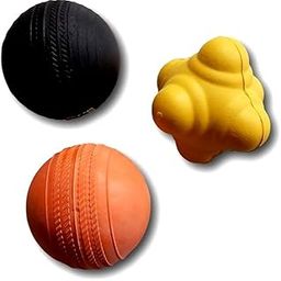 Nextage Cricket RubberBall Combo - RubberBall (2 Piece) and ReactionBall (1Piece) Set - Enhance Your Cricket Skills-image-35