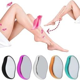 Pintram Hub Skin Care Hair Removal Eraser Physical Nano Glass Hair Remover Painless Epilator I Body Care Depilation Tools I (Assorted Color)-image-16
