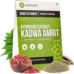 Kadwa Amrit - Ayurvedic Diabetes Powder with 7 Potent Herbs | Manage Blood Sugar Levels, Detoxify Blood, Improve Digestion | 100% Natural & Safe | 1 Month Pack-26