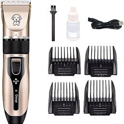 Foodie Puppies Rechargeable Cordless Electric Hair Trimmer Grooming Set, Professional Dog Hair Trimmer Long Short Hair Shaver for Small, Medium & Large Dogs, Cats (Trimmer Kit)-image-65