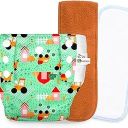 SuperBottoms UNO Cloth Diaper Pants Combo Pack - Includes 1 UNO Diaper, 1 DryFeel Magic Pad & 1 Universal Booster Pad - Reusable, Washable, Organic & Rash-Free - For Babies 9 – 17 KG - Eco-Friendly-16