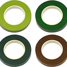 3A FEATURETAIL Floral Paper Tape, Professional Florist Stem Wrap 1/2 Inch Bouquet Tape for Stem Wrap | DIY Crafts (4pc Set, Light & Dark Green, Brown)-image-42