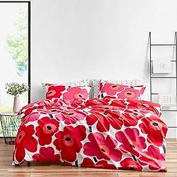Marimekko 221453 Unikko Comforter Set Red, King-19