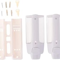 JECOMPRIS 1Pc Wall Mounted Soap Dispenser Manual Soap Feeder for Liquid Soaps Plastic Shampoo Container for Bathroom Kitchen Home Office Use-image-9