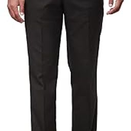 park avenue Men's Polyester Blend Solid Pattern Smart Fit Flat Front Formal Trouser-picture-9