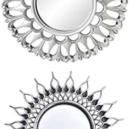 HEAVENGLOW 2X Wall Hanging Mirrors Small Circle Mirrors for Bedroom Corridor Hallway-image-38