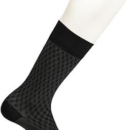 Men Black Gingham Socks | Mercerized Cotton | Office Wear | Breathable & Skin-Friendly-image-17