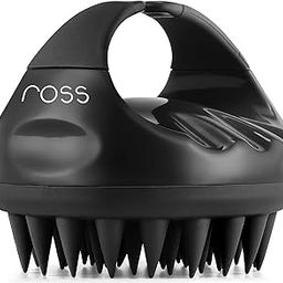 Ross Hair Scalp Manual Massager Shampoo Hair Brush with Soft Silicone Bristles for Anti Dandruff, Exfoliating Care (Black)-image-39