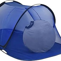 A.R.EMPORIUM Polyester Foldable Lightweight Portable Single Bed Dark Blue machardani Mosquito net with Base-18