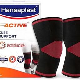 Hansaplast Active Knee Support for Men & Women | Pair | Size L | Knee Brace for Long Lasting Pain Relief, Stability & Targeted Compression|Skin Friendly Knee Cap with Breathable Material & Comfortable Fit| Walking, Jogging, Gym-5