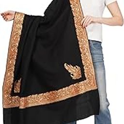 Kashmiri Tilla Shawl For Women, Bridal Embroidered Shawl, Indian Wedding Shawl, Bridal Cover Up Wrap, Zari Embroidered Cashmere Shawl-picture-32