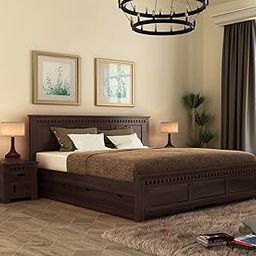 MANNAT ARTS Solid Sheesham Wooden Bed (Walnut, García)-image-29