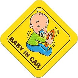 Goelite Baby On Board Kids Safety Warning Window Sign Sticker for Car with Suction Cup-image-16