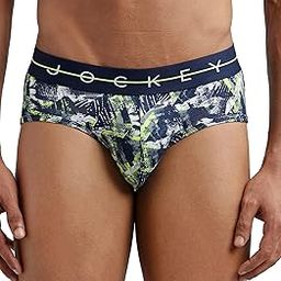 NY01 Men's Super Combed Cotton Elastane Stretch Printed Brief with Ultrasoft Waistband (Prints May Vary)-image-93