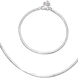 White Silver Anklets/Payal Plain for Women and Girls-image-43