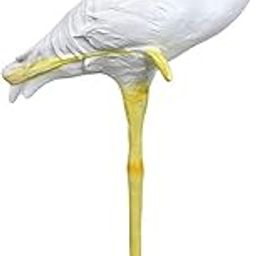 The decorshed (Unbreakable 32'' Inches White Flamingo for Garden Decor, Garden Statue, Single Leg Flamingo for Garden-image-2