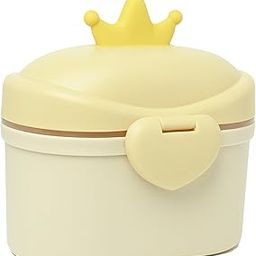 THE LITTLE LOOKERS milk container for kids | container for baby Milk Powder | Container Box with Spoon milk container for kids | container for milk carry | baby milk containers (yellow)-2