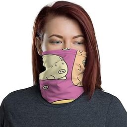 Girls Hand Drawn Pig Head Pattern Neck Gaiter-image-19
