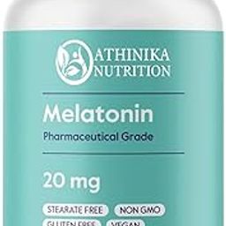 Melatonin 20 mg - 120 Veg Caps - No Stearates - No Sucralose, No Dextrose, No Silicon Dioxide, No Mannitol - Vegan - Non-GMO - Gluten-Free-image-88
