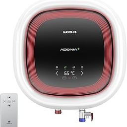 Havells Adonia Plus 25 Litre Storage Water Heater | Faster heating, Glass Coated Tank, Incoloy Glass Coated Heating Element | (Free Flexi Pipes, Installation, & Shock Safe Plug) With Remote | (White)-image-4