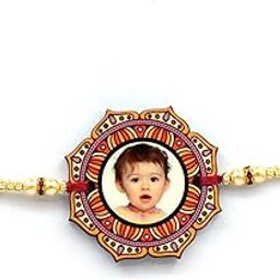 Personalized Wooden Rakhi With Photo/Name for Brother on Rakshabandhan (RK-10)-21