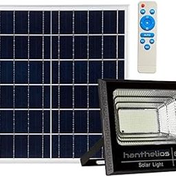 Hanthelios Solar Outdoor Flood Light 60W LED Lamp for Home Garden Waterproof(Cool White,ABS+PC)-image-81