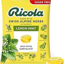 Cough Drops - Lemon Mint Sugar Free Ricola 19 Lozenge-image-46