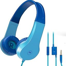 Motorola Kids Wired Headphones Moto JR200 Builtin microphone OverEar 3.5 mm plug Blue-image-5