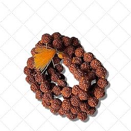 Present's Certified Original Panch Mukhi Rudraksha Mala in 108+1 Beads (5 mm, Brown)-picture-14