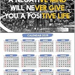 ESCAPER Motivational New Year Wall Calendar 2025 (45x30 cm) (Positive Life (WC-501))-image-57