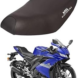 KSHEERI YZF R15 S Bike Seat Cover Protect from Rust and Dust, PU Leather Waterproof Durable Seat Cover (Black)-image-83