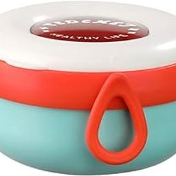 HOMIES Safe Feed Storage Baby Feeding Meal Bowl Set with Spoon and Food Scissor for Baby | 304 Stainless Steel Multi-Functional Snack/Fruit Container Box 370+570ml Capacity (Multicolor)-19
