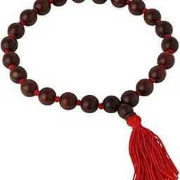 rdk Sandalwood Wrist Mala – 27+1 Hand-Knotted Natural Chandan Beads with Tassel | Jaap Mala Bracelet for Meditation, Mantra Chanting, Pooja & Spiritual Jewelry for Men & Women-picture-22