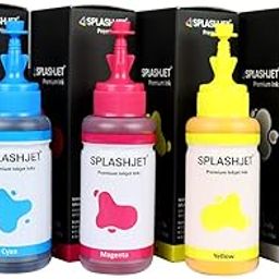Splashjet Sublimation Ink for Epson - Heat Transfer Printing on Mugs, Mobile Cases, Polyester T-Shirts etc for use with Epson Printers - L130, L220, L360, L380, L1300 - (70gm x 4 Colour) - 501906-27