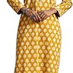 Mustard Pure Cotton Printed Kurta Sets for Women-image-20