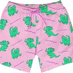 Pink Dino Disco Classic Allover Print Men's Swim Trunks Size Large-image-5