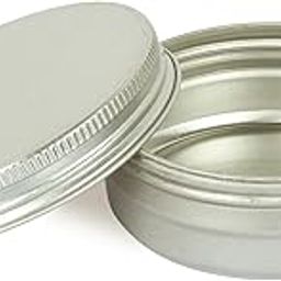 50 ml Aluminium Cosmetic Cream Containers with Threaded Lid & EPE Liner for Creams, Pack of 5| Reusable Storage & Packing Jars for Creams, Balms, Scrubs, Waxes-53