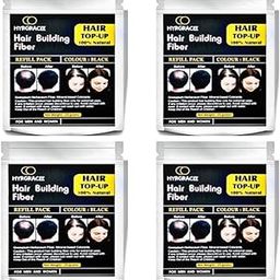 Hyrgracee Hair Building Fiber Concealer Refill Use For all Branded Hair Fiber. (Black 25+25+25+25 gram) Pack of 4, 100 gram-image-17