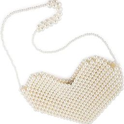 Women's Heart Shaped Pearl Sling Bag (White) – Elegant, Chic Design, Premium Pearls, Adjustable Strap, Secure Closure, Perfect for Parties, Weddings & Special Occasions-image-44