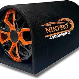 NIKPRO D-Shape 8" Inch Car Subwoofer – 4400W High-Power Bass Tube with Amplifier for Deep, Punchy Sound (Black)-55