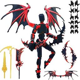RAMONI Action Figure Toys, 3D Printed Toys, Multi-Jointed Dummy 13 Action Figure with 9 Accessories, Articulated T13 Action Figure Robot Toy Set Game Desktop Decoration for Gifts-image-76
