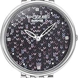 Poze Quartz Analog Black Dial Metal Strap Watch for Women-picture-2