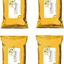 Facial Wet Tissue Wipes-Alcohol Free-Paraben Free- 25 Wipes Each-Lemon Flavor (Pack of 2)-image-0