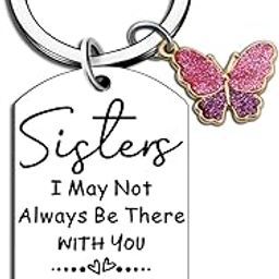 Sister Gifts from Sisters Mothers Day Gift for Sister Adults Best Women Birthday Gifts Ideas for Big Little Soul Sisters Unique Mother's Day Gift for Girls Womens Keychain, Silver, Small-picture-46
