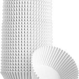 HOME REPUBLIC 100 Piece White Standard Size White Cupcake Paper/Baking Cup/Cup Liners, Cupcake Paper (White, Standard Size) - Pack of 100-10